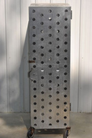 CUSTOM SECURED ALUMINUM SHEET PAN HOLDER CABINET