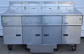 PITCO SE148X ELECTRIC OPEN FRYER with (4) 50lb FRYPOTS & FILTRATION 208V 3 PH