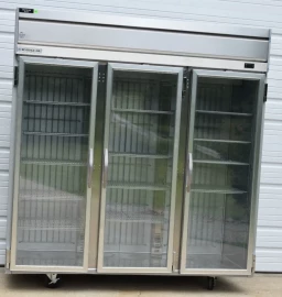 2021 BEVERAGE-AIR HF3HC-1G-GORR 3 GLASS DOOR REACH IN FREEZER