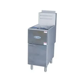 Serv-Ware SGF-50N 15" Floor Model Natural Gas Full Pot Fryer, 50 lbs, 120.000 BTU